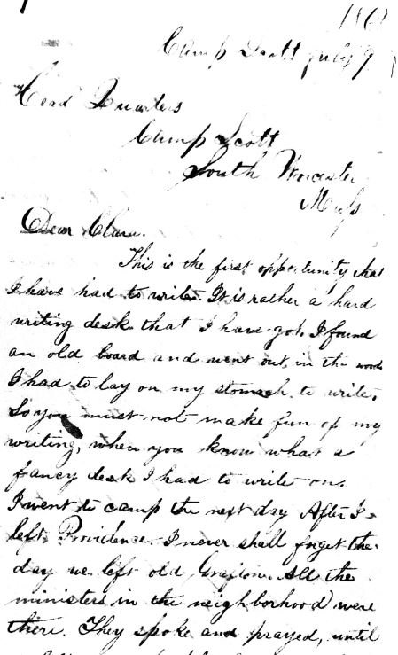Albert Fenner Waite's handwritten letter.